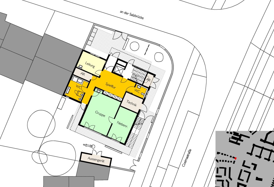 Erdgeschoss und Lageplan; Foto: SRW PLAN. Architekten GmbH
