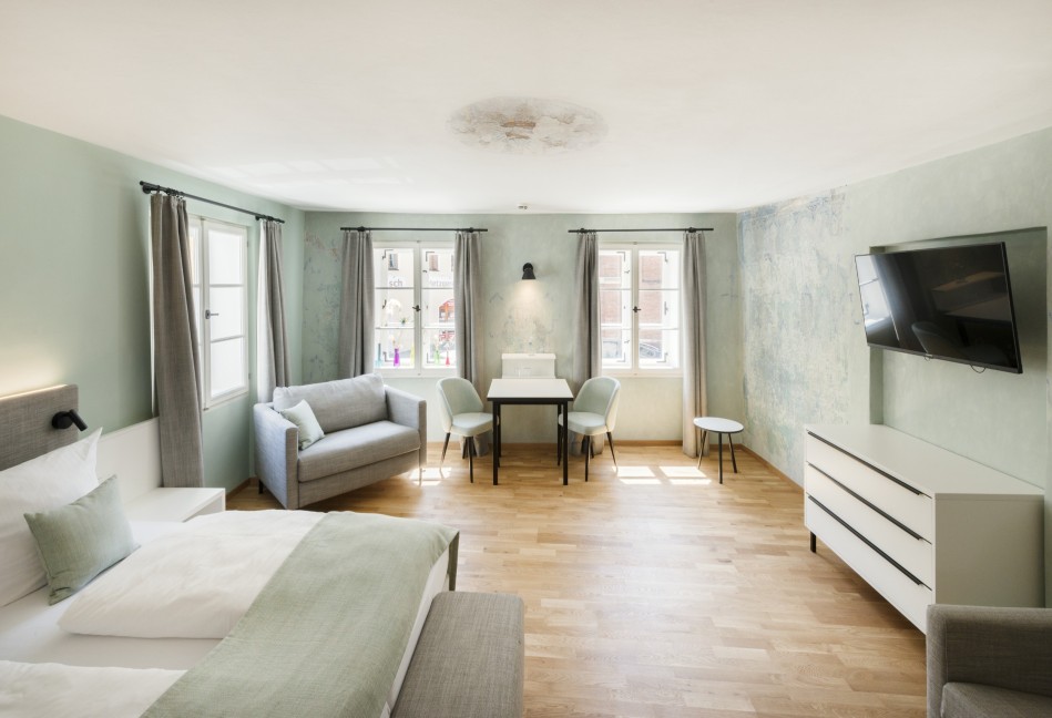 neue Gästezimmer in alten Räumen; Foto: Antje Hanebeck