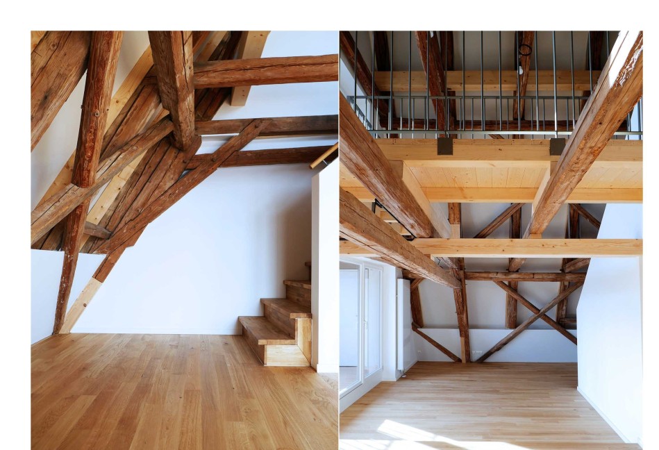 historischer Dachstuhl: Wohnraum; Foto: armbrusterprimpke architektinnen